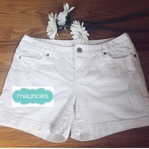 MAURICES White Denim Shorts